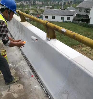 混凝土橋梁防撞墻混凝土防腐蝕涂料施工 混凝土橋梁防撞墻混凝土防腐蝕涂料施工